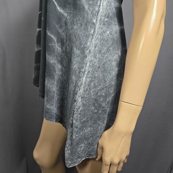 Y2K Tank Top Size S Gray Long Asymmetric Indie Sleaze Grunge Fairy Boho Cotton - Picture 10 of 12